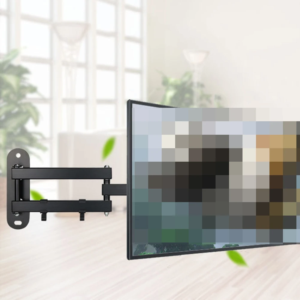 

Universal Wall Mount Bracket 10-27 Inch Lcd Led Monitor Support Frame Fixed Flat Degree Tilt Black 7Kg Capacity