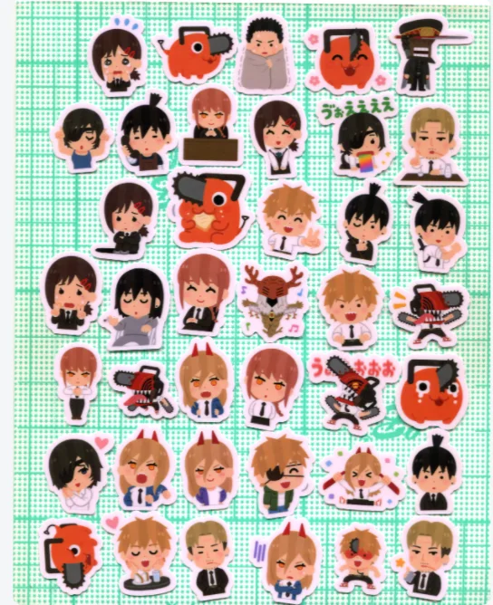 40pcs Chain saw man MANY STYLES  2-3cm Sticker