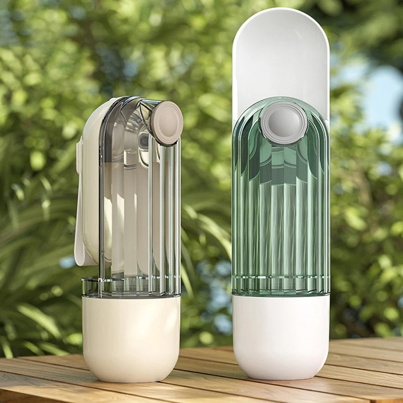 

Fashion Portable Water Bottle for Small Large Dogs Removable Washable Outdoor Walking Dog Feeders with Rope Pet Food Storage