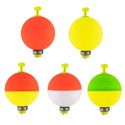 5pcs Fishing Foam Float Weighted Round Shape Buoy Bobber EVA Foam Strike Indicators for Bottom Rig Bass Catifsh Crappie Trout