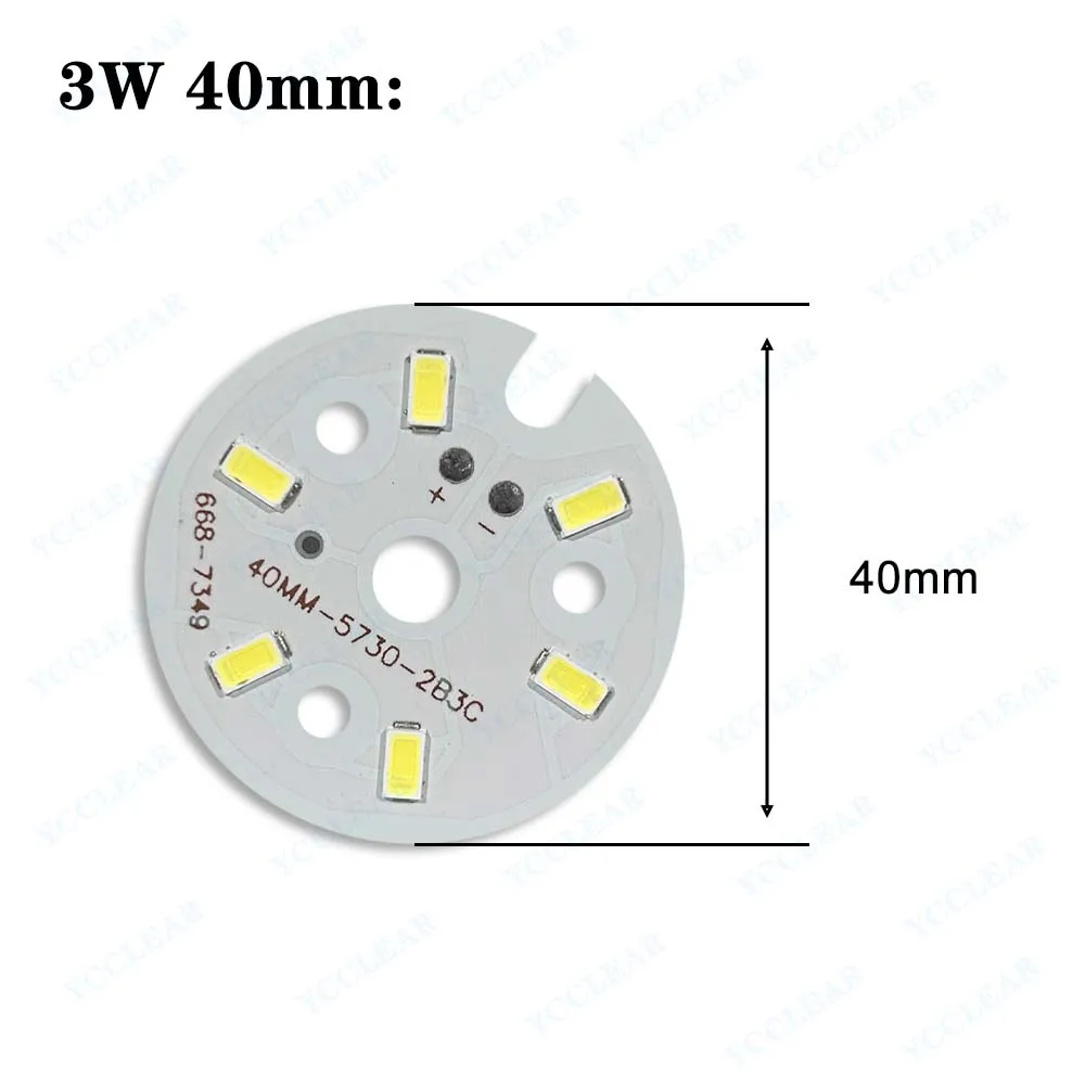 10pcs High Bright LED SMD 5730 Lamp Bead Light Board Bulb Round Transformation Light Source 3W 32mm 40mm Tile Wick Modified Bulb