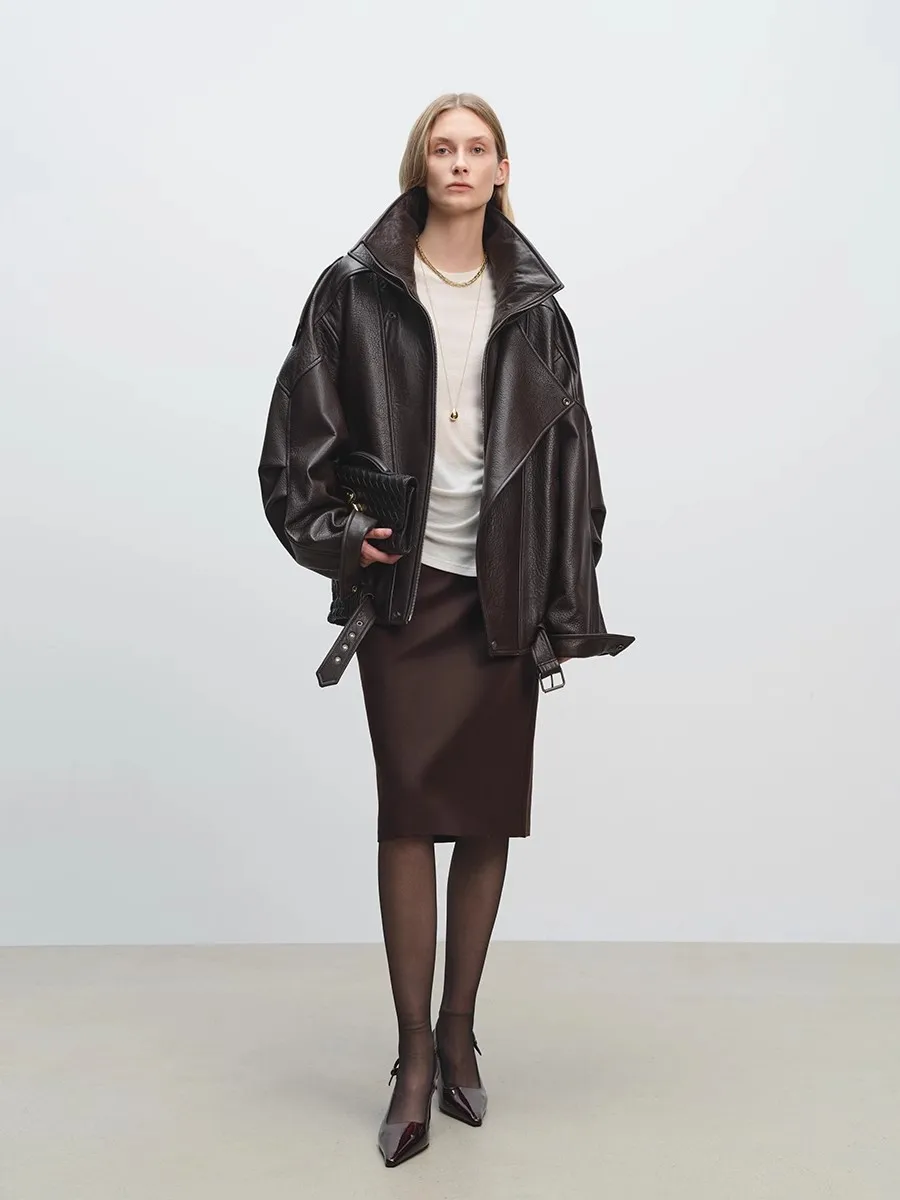 Mauroicardi Frühling Übergroße Schwarz Weiche Pu Leder Jacke Männer Langarm Gürtel Luxus Designer Europäischen Mode Kleidung 2025