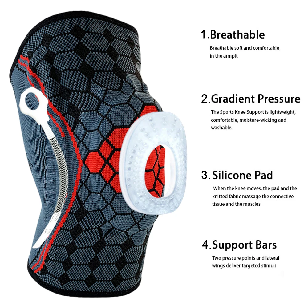 Manicotti sportivi a compressione per ginocchio supporto per ginocchiere per allenamento in palestra corsa ciclismo basket sollevamento pesi e sollievo dal dolore articolare