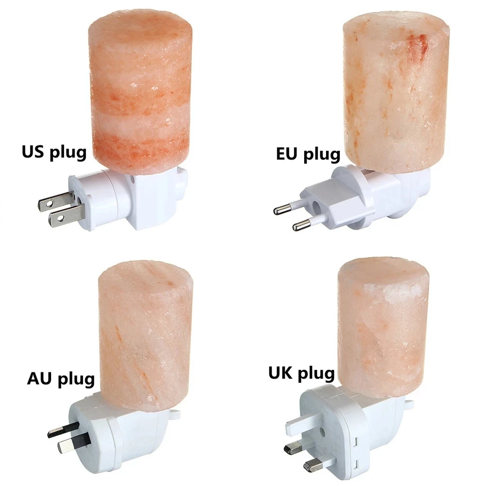 Imagem -04 - Himalaia Quente Lâmpada de Sal Branco Cristal Natural Mão Esculpida Luz da Noite Decoração Casa Purificação ar com Plug Release Íons Negativos