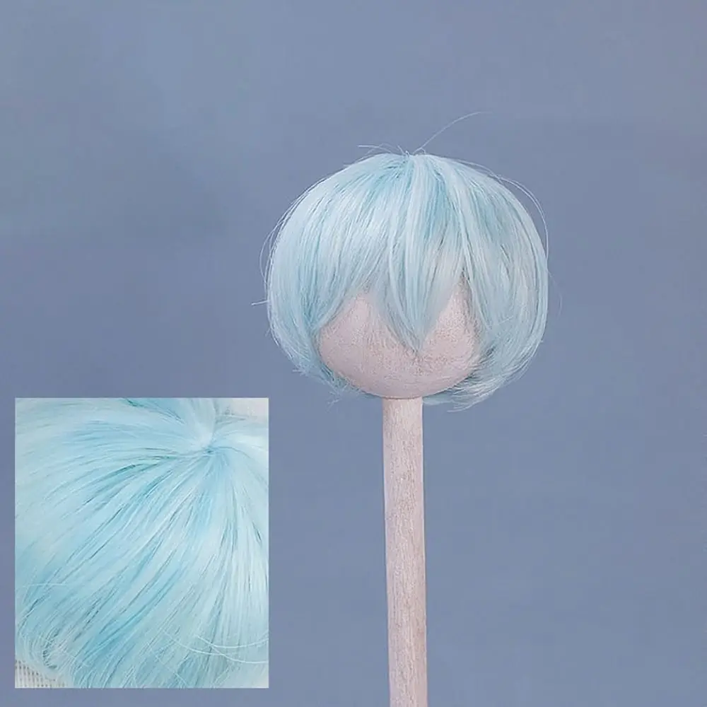 16.5-17.5CM Head Circumference Doll Wig High Temperature Fiber Straight Wave Hair Wigs Short Hair for 1/6 BJD/SD Dolls
