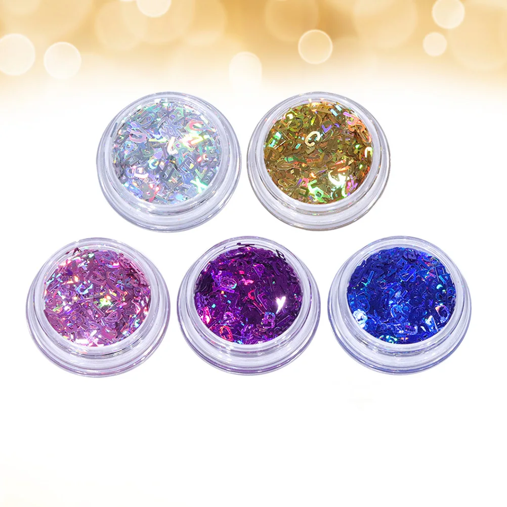 Zestaw naklejek na paznokcie z motywem liter, zestaw do samodzielnego zdobienia paznokci, modne i unikalne cekiny na paznokcie dla kobiet, na imprezy i święta.