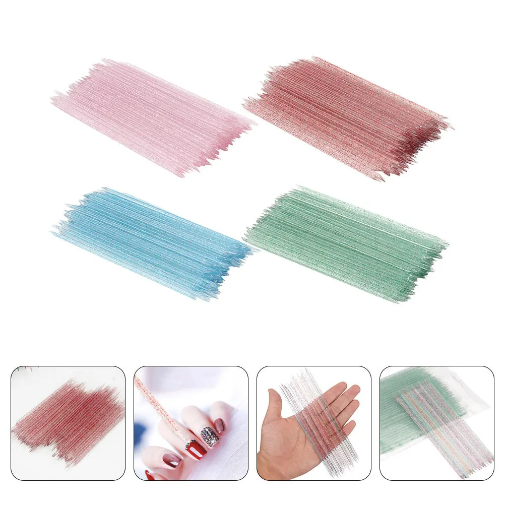 400 stuks manicure puntjes stok plastic nagelriemsticks nail art gereedschap duurzaam lichtgewicht draagbare reizen nail art gereedschap