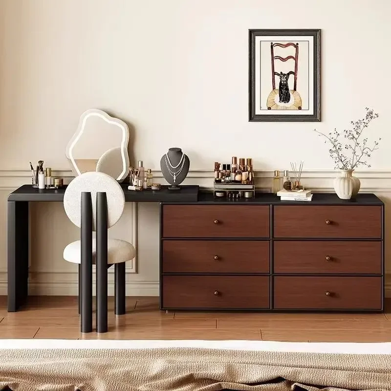 JJJJSolid Wood Dresser Chest Simple Bedroom Premium Makeup Table