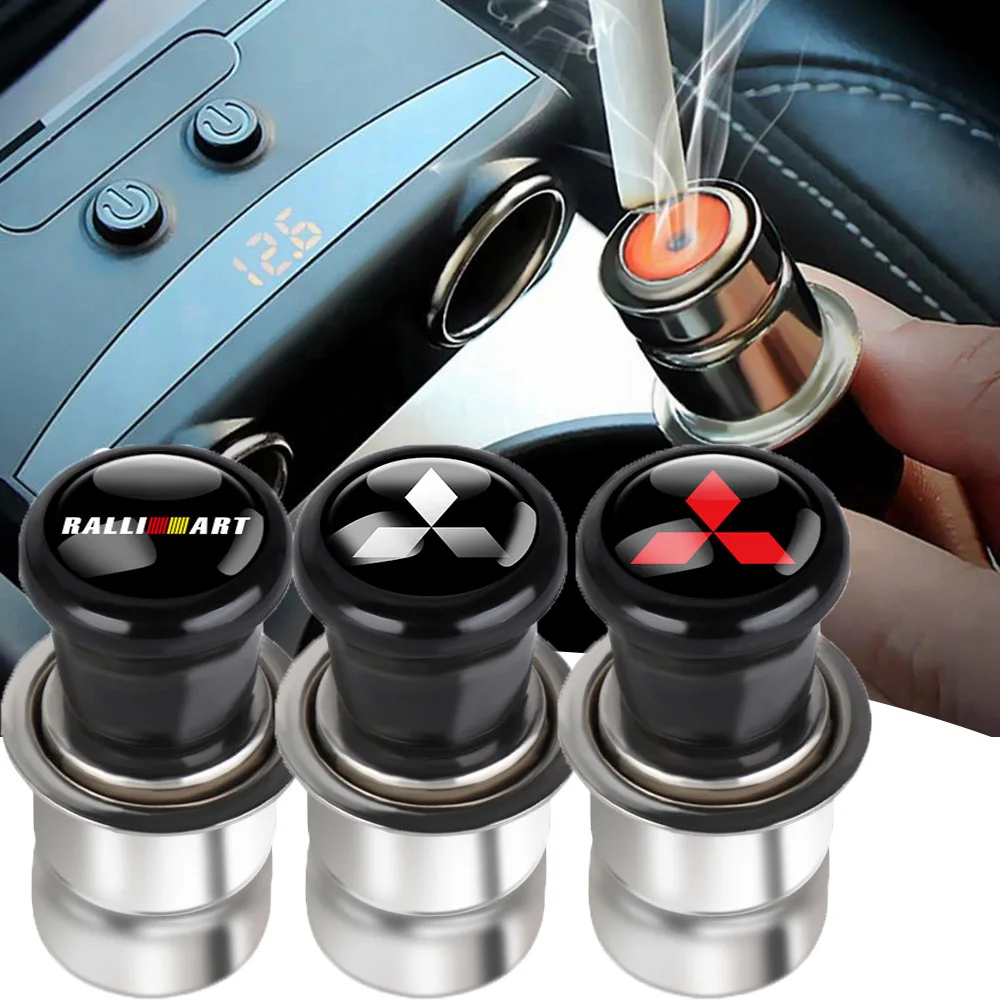 12V Metal Car Windproof Portable Flameless Cigarette Lighters For Mitsubishi Ralliart Galant Lancer EX Outlander ASX Competition