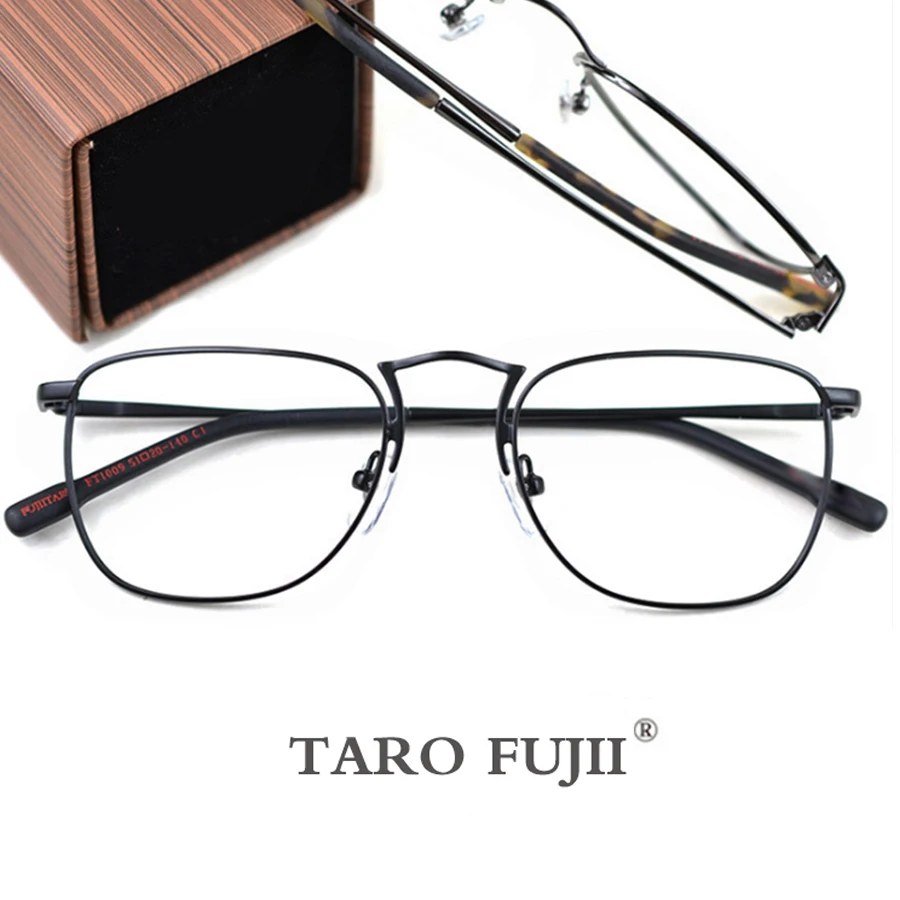 

Men's Spectacle Frame Women Glasses Clear Lens Brand Designer Female Vintage Titanium Frame Eyeglasses