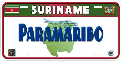 Suriname Paramaribo Personalized Novelty Car Tag License Plate Aluminum