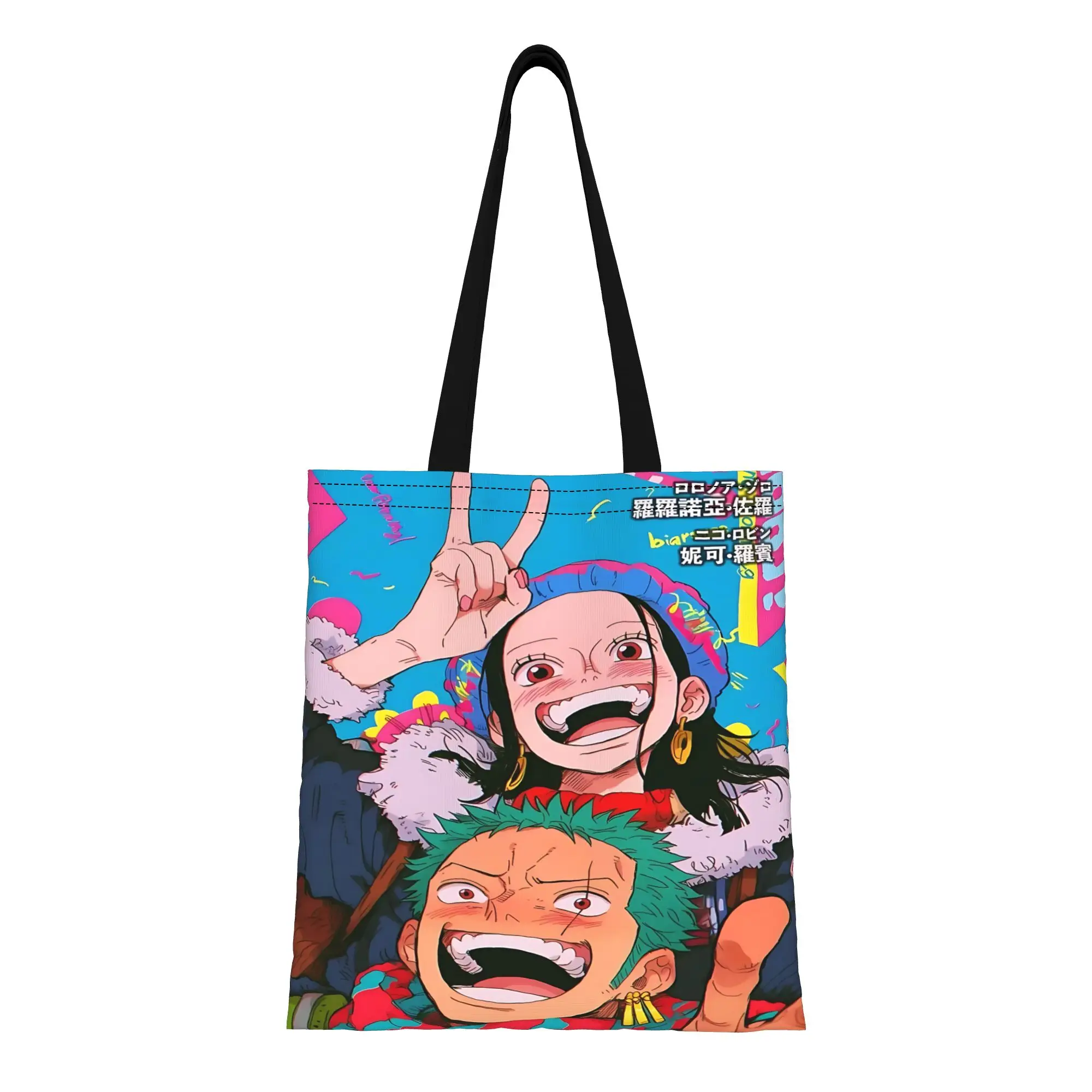 

Сумка-тоут Ita Bag для школы, большая вместимость, цельная, с принтом Funko, холщовая, складная, с шикарным узором, подарки