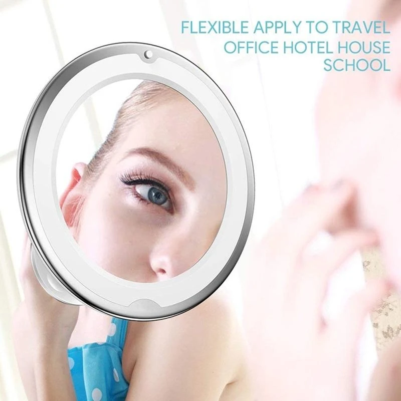 

Flexible Makeup Mirror 10x Magnifying Mirrors Touch Screen Vanity Mirror Portable Dressing Table Cosmetic Mirrors Bathroom