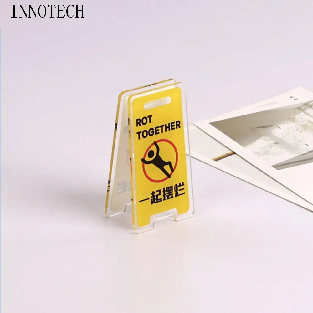 

Transparent PP Clip Warning Sign Acrylic PP Clip Two-sided Acrylic Hand Account Clip Creative Diy Sealing Clip Paper