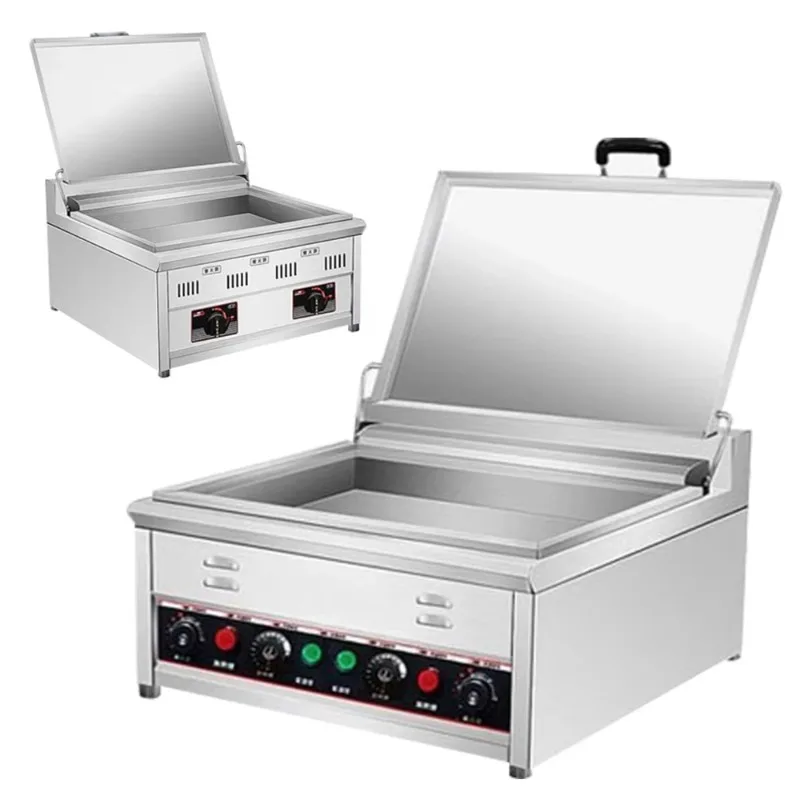 Stainless Steel Semi-Automatic Frying Machine for Dumplings Breakfast Canteen Kitchen Equipment