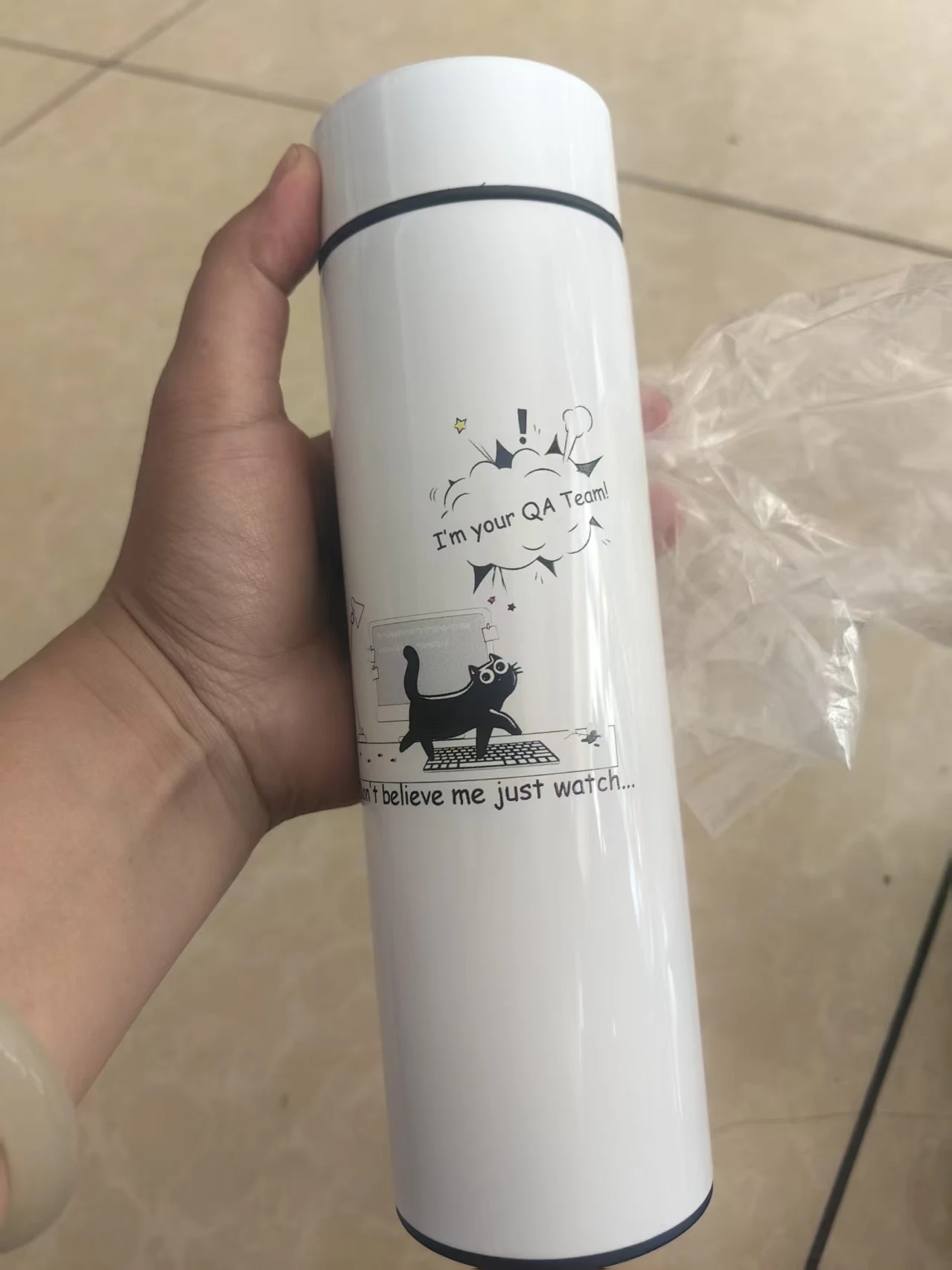 500ml Logo Personalized Stainless Steel Photo Coffee Tumbler Mug  Custom Gift for Anniversary, Birthday