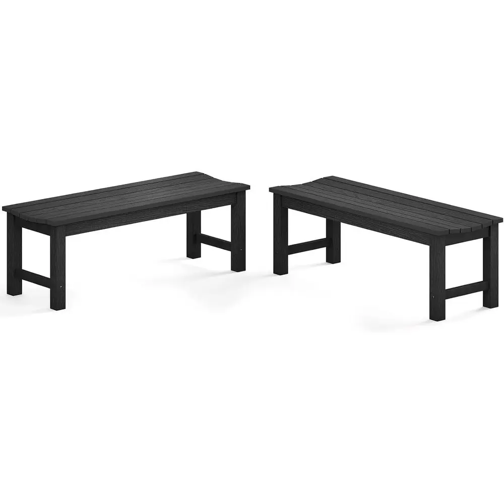 

Weather-Resistant 2-Person Patio Bench Set, Ideal for Outdoor Spaces, Decks, and Entryways in Black