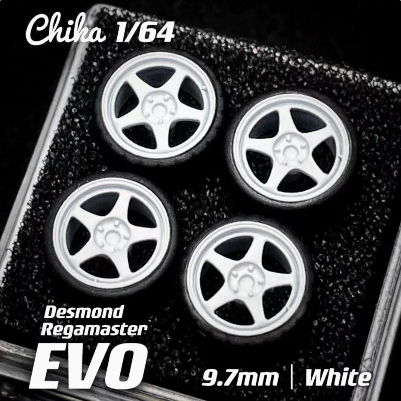 Resin Wheels 1/64 Nabes X Chika GT-C/SW388/NT03RR 8.9/9.7/9.8mm Car Modified Wheel Hub Rubber Tires Suitable for 1:64 Model Cars