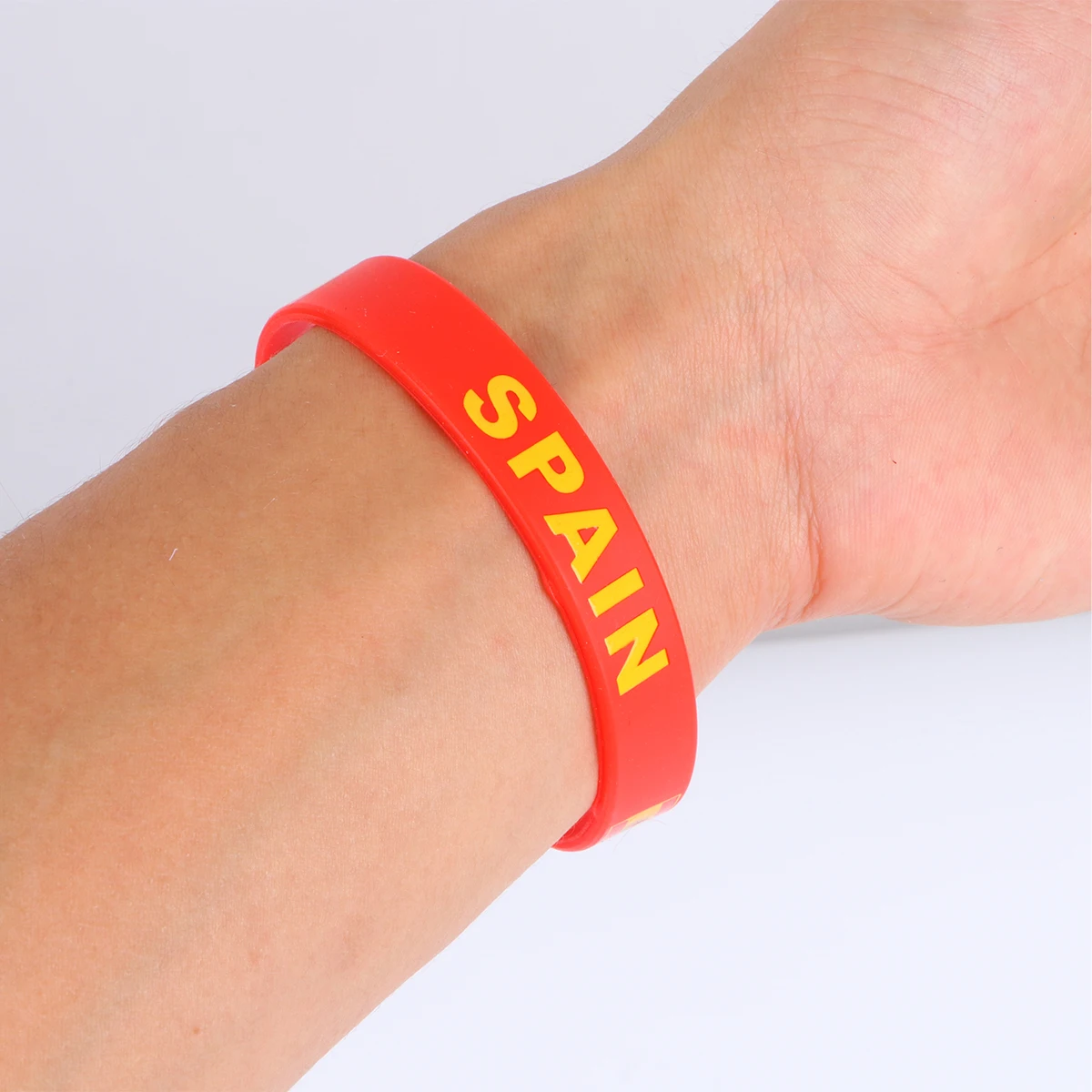 10 peças pulseira de silicone tamanho serve para a maioria dos pulseiras bandeira esportiva impressa playground