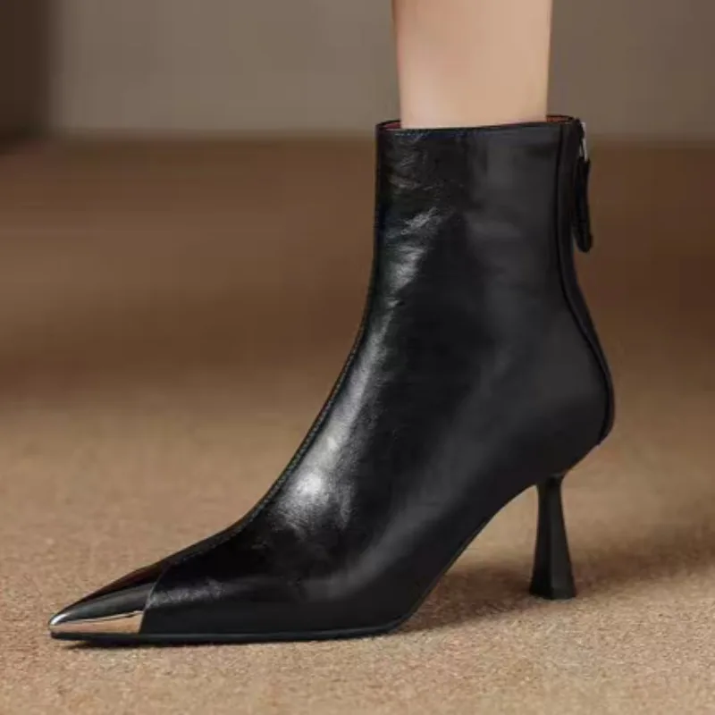 

Бренд-дизайнер, осень 2024, новые роскошные ботинки челси из лакированной кожи металлик, повседневные универсальные темпераментные короткие ботинки, размер 35-40