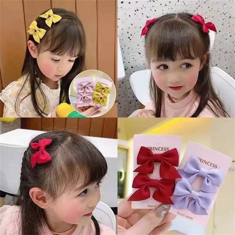 Bowknot Hair Clips Set Women Girls Sweet Print Bows Hairpins Ribbon Barrettes Trendy Hairpins Headwear Hair Accessories