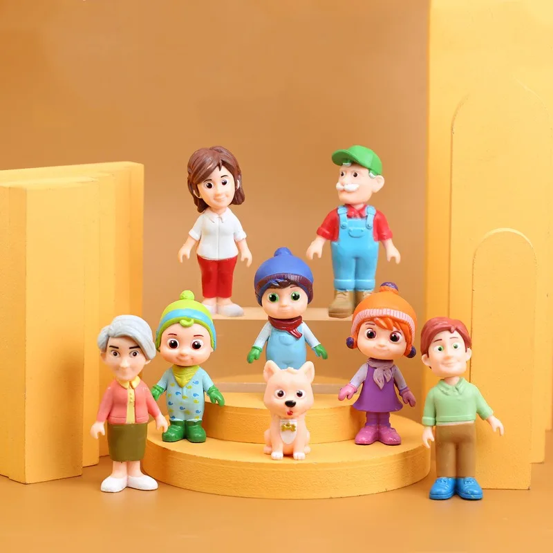 Figurki Cocomelon, postacie z anime, model inspirowany postaciami z kreskówek, ozdoba na biurko, kolekcjonerskie przedmioty, dekoracje, prezenty urodzinowe dla chłopców i dziewcząt