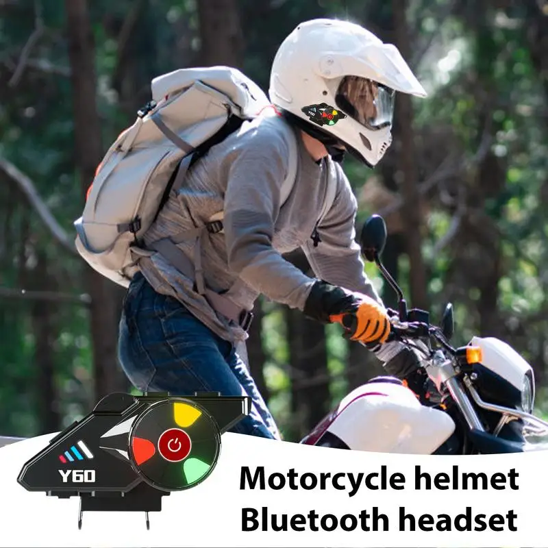 Motocicleta BT Intercom Headset, Sistemas de comunicação, Universal Deep Bass Earphones, 1000mAh