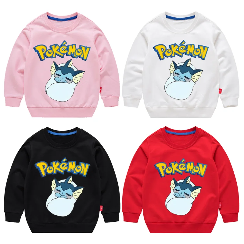 

Popular Anime Vaporeon Anime Children's Cute and Comfortable Round Neck Long Sleeved Jacket Suitable for Both Men and Women