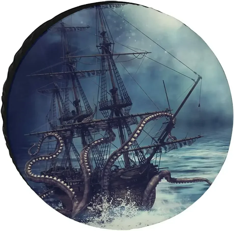 Ocean Kraken-cubierta neumático repuesto para barco pirata náutico, resistente a la intemperie, a prueba polvo, para Rv