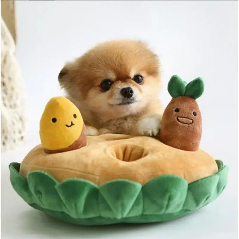 Snuffle Mat For Dogs Interactive Snuffle Mat Potato Farm Squeaky Dog Toy Multifunctional Interactive Pet Toys Potato Patch Dog