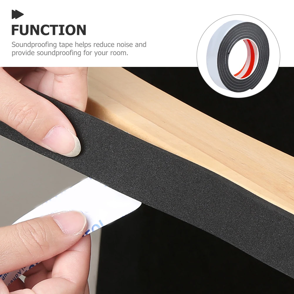 

20mm Wide 5mm Thick 2m Long Anti-slip Mat Shockproof Tape Weather Stripping Adhesive Self-adhesive Soundproof Foam Furniture