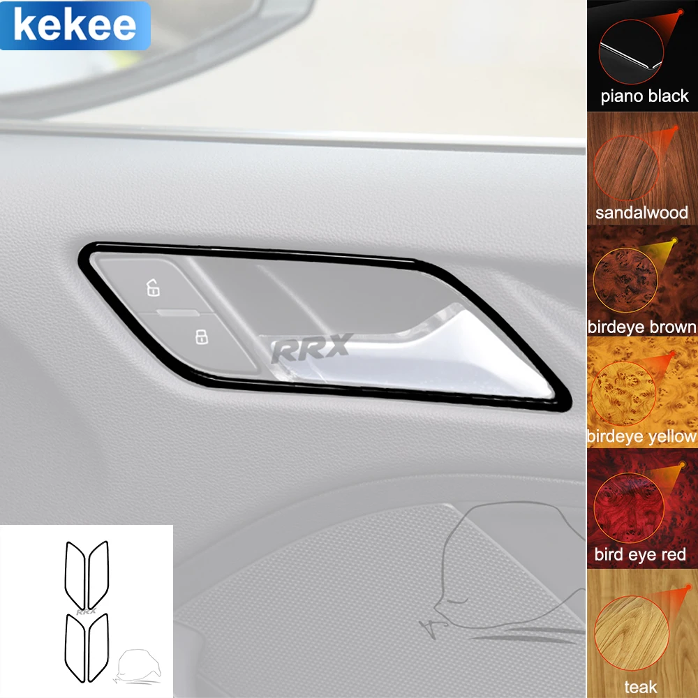 

For Audi A3 S3 8V 2014-2019 Door Handle Trim Frame Cover Soft Piano Black Stickers Car Sticker Interior Accessories