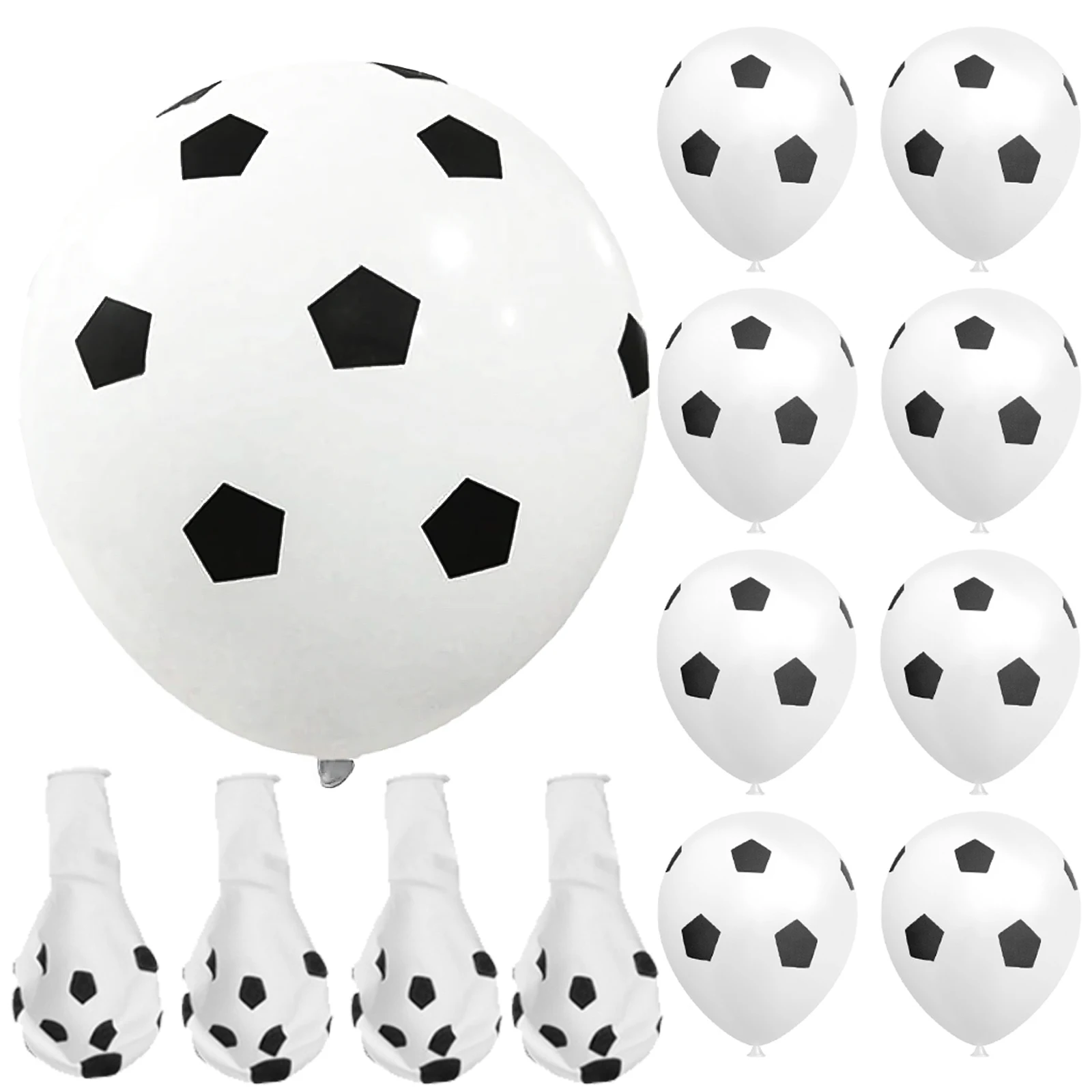 Lots 12-Inch Black White Latex Inflatable Balloon Toys Children's Football Theme Party Props Boy Birthday Party Decorative Toy