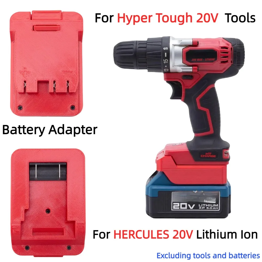 

Battery Compatible Adapters For HERCULES 20V Li-ion TO Hyper Tough 20V electricity Brushless Cordless Drill Tools (Only Adapter)