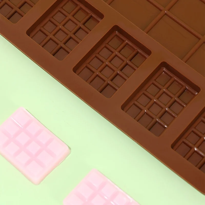 Cioccolato Stampo per barra di cioccolato con separazione in silicone, stampo in silicone viene utilizzato per la fusione della cera, proteine e energia fatti in casa antiaderenti