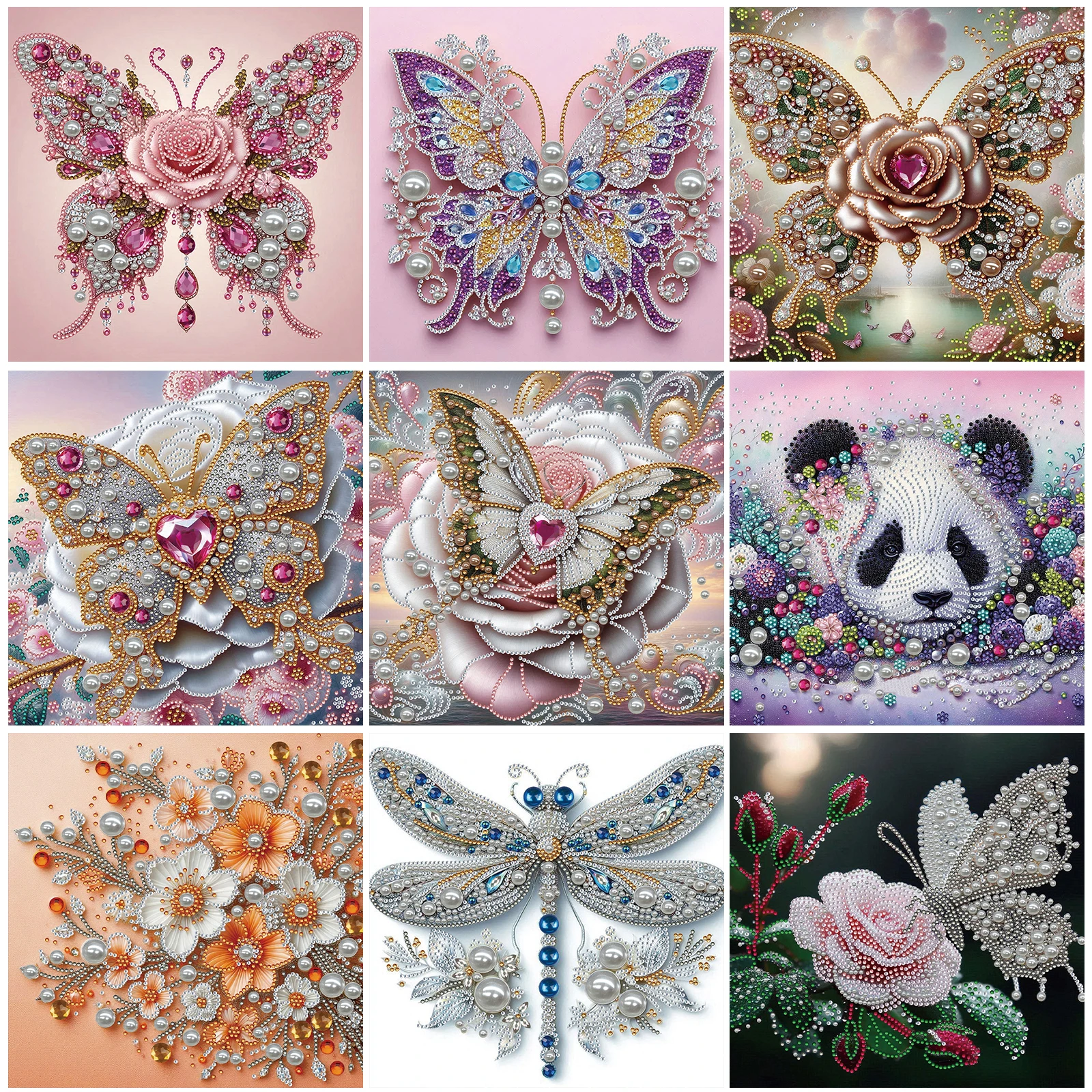 

Набор для рисования жемчужными бриллиантами с рамкой 25x25 см, DIY набор для создания жемчужной картины для взрослых и начинающих, идея подарка, декор для дома и стен