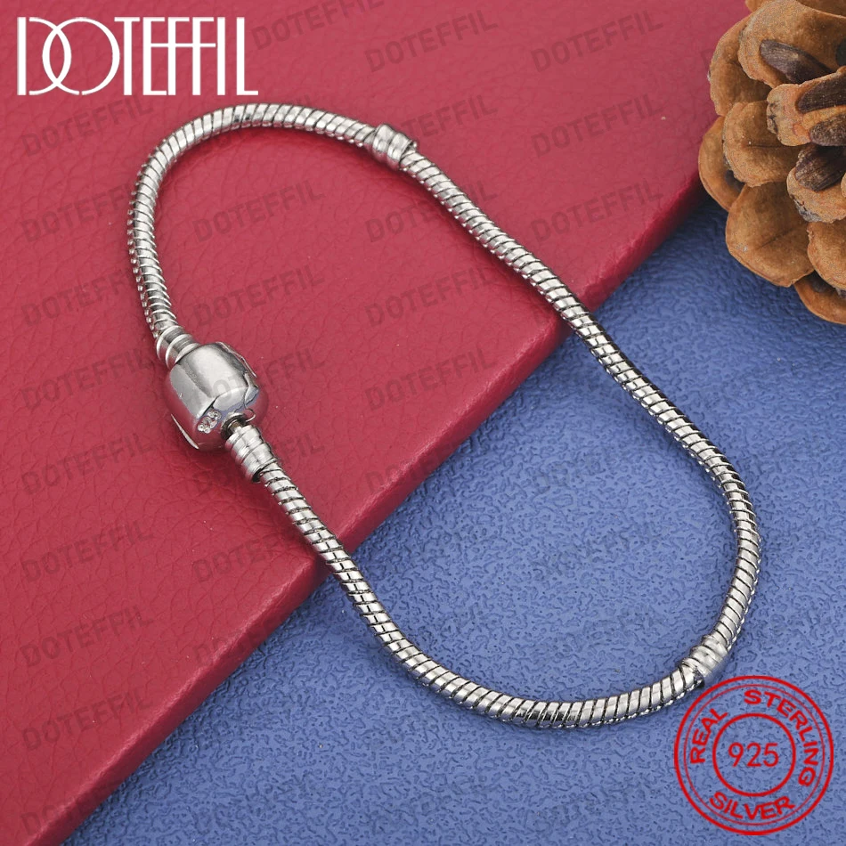 

Классический браслет-цепочка из стерлингового серебра 925 пробы, 8 дюймов, тонкая цепочка-змейка, модные украшения для женщин и мужчин, аксессуары для свадьбы и помолвки