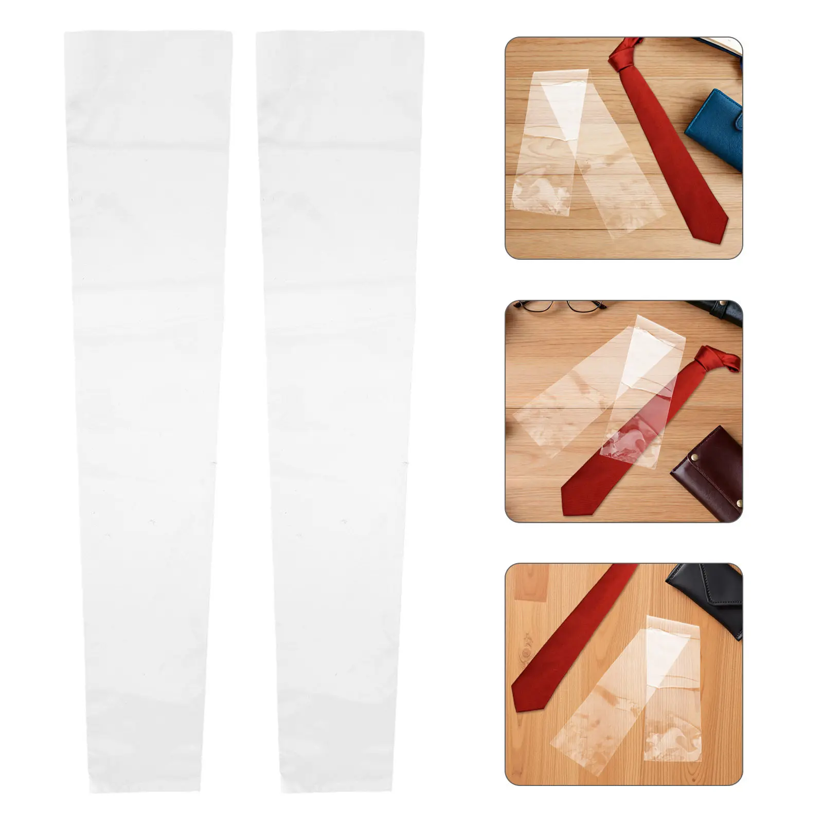 25Pcs Tie Packaging Plastic Bags Clear Transparent Storage Sleeves Men Necktie Collection Bags Drawer Organizer Dustproof