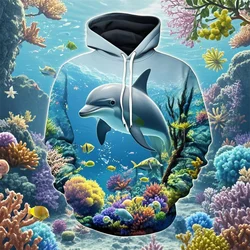 Fashion Sea Dolphin 3D Printed Hoodie Men's/Women's New In Casual Long Sleeve Pullover Oversize Sweatshirt Tops Dropshipping