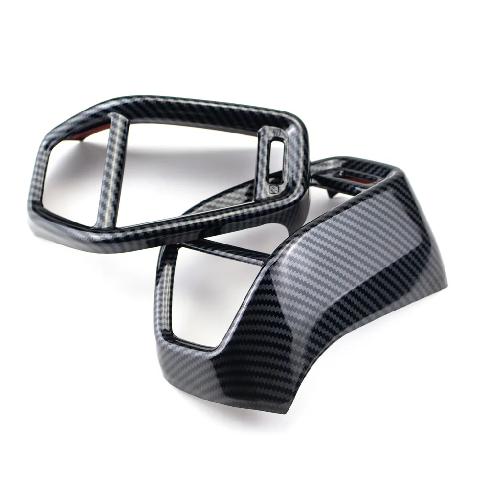 ABS Carbon Fiber Color Air Condition Outlet AC Vent Trim Interior Decorative for Left Drive Honda City 2020 2021 2022 2023 2024