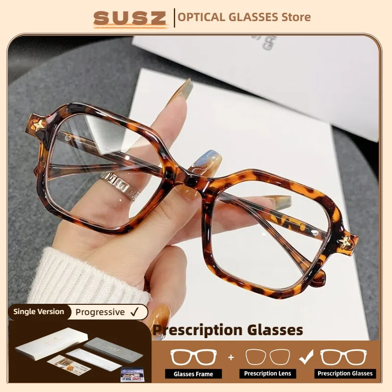 

SUSZ Fashion Women New Anti Blue Light Anti-Reflective Prescription Myopia Hyperopia Glasses Customized Progressive