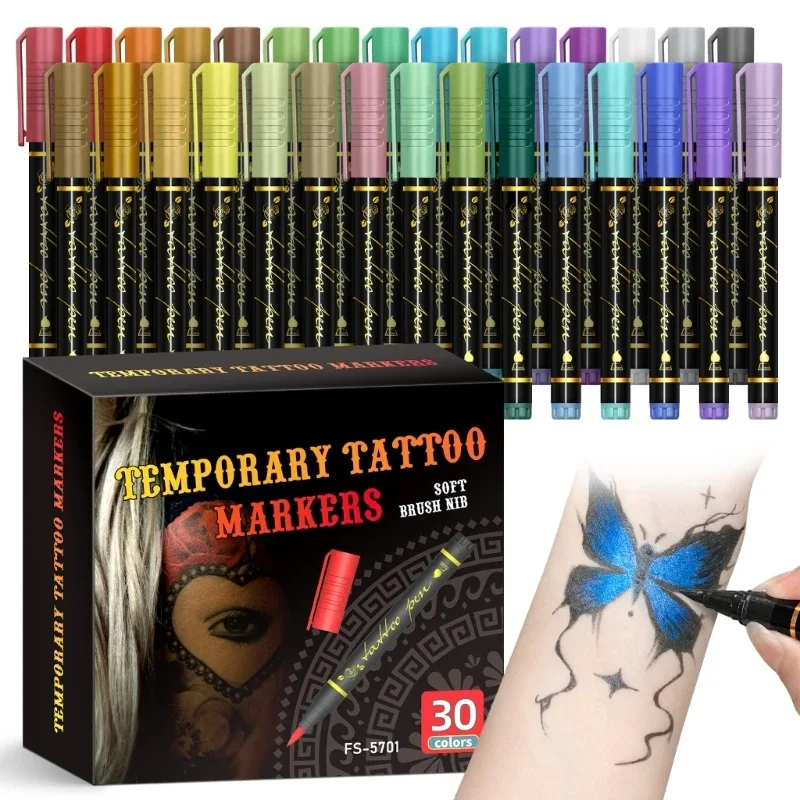 15/30 Color Face Paint Marker Pen For Kid Birthday Festival Halloween Makeup
