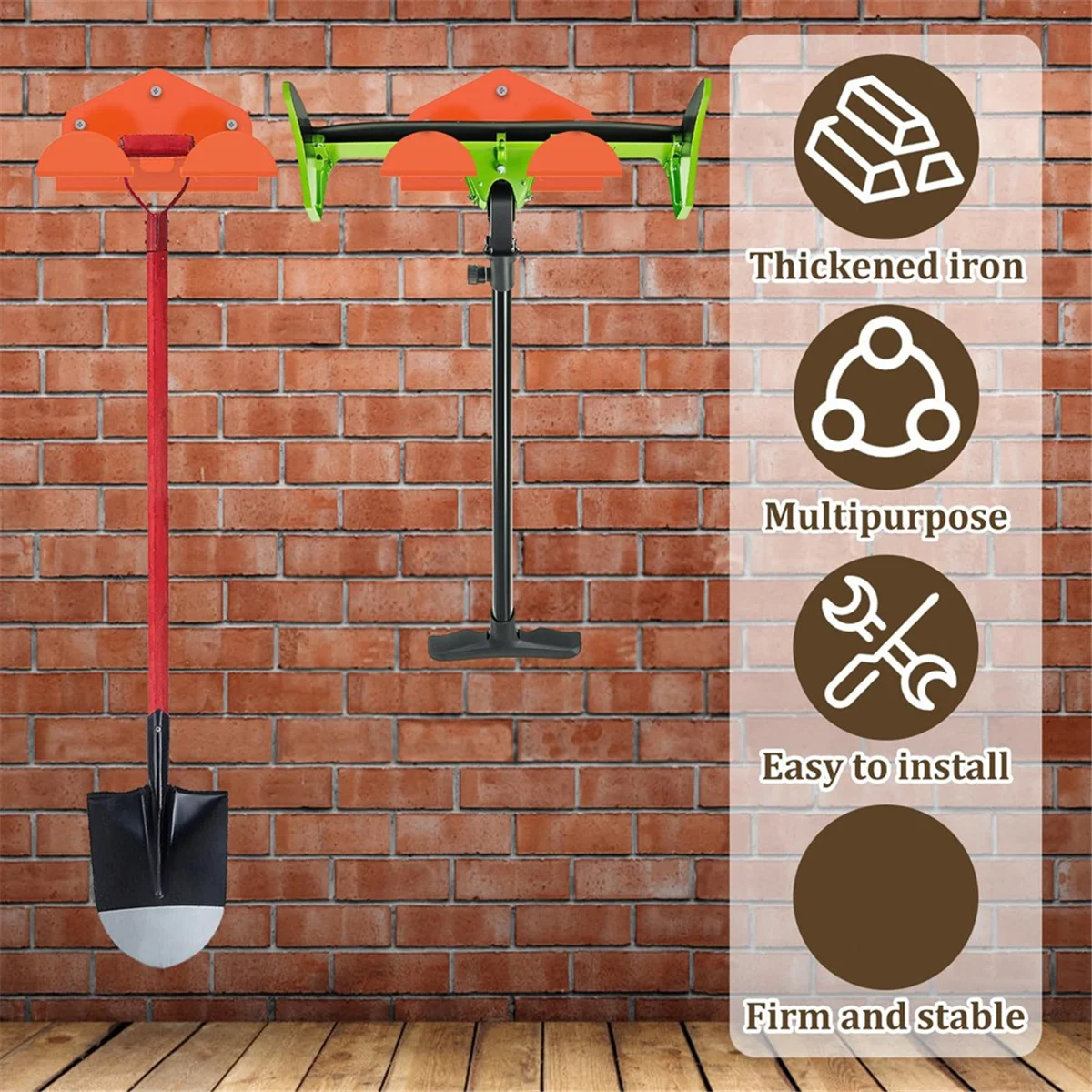 A002 Grass Eater Hanger, Heavy Duty Trimmer Rack, Garage Organizer and Storage Hooks, Wall Mounted Grass Trimmer Rack view 5