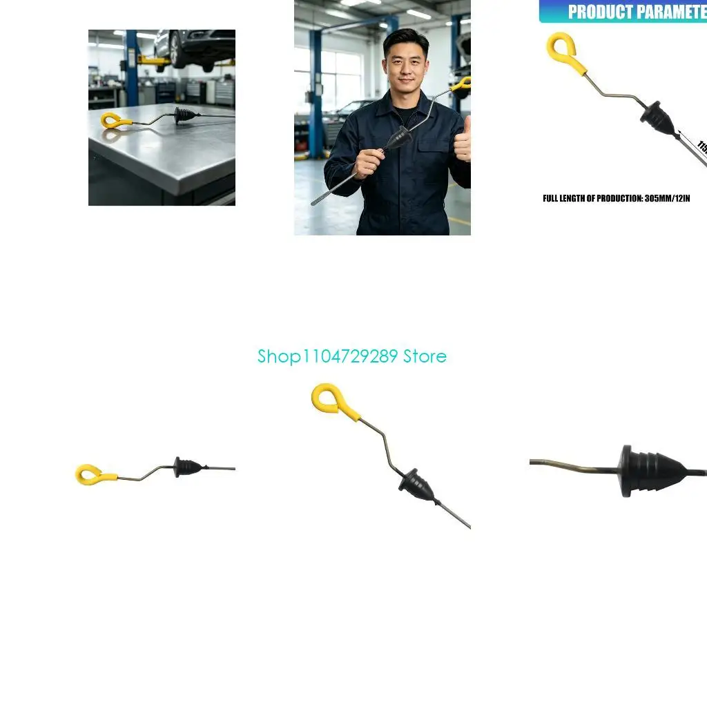 D8KE Automatic Transmission Fluid Measuring Tool with Metal Rod and Narrow Access Design for Routine Vehicle Maintenance and
