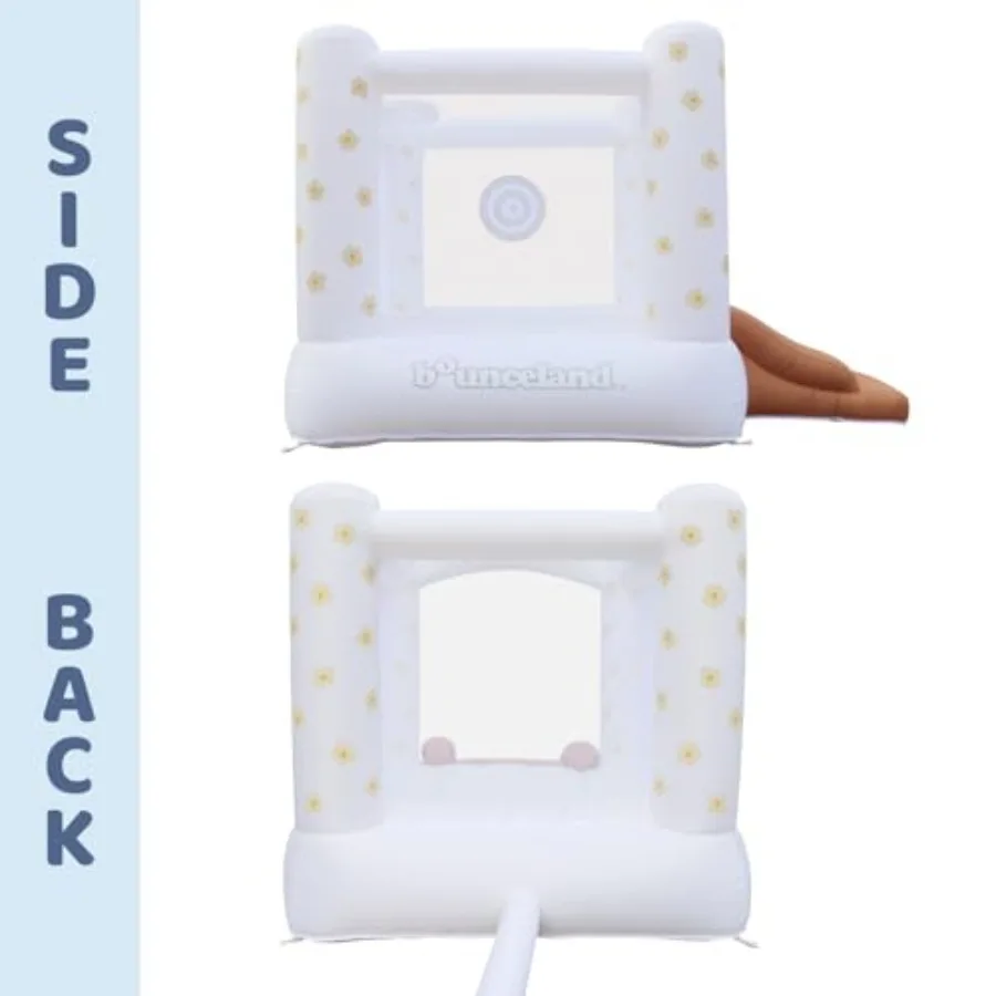 바운스 하우스, 8.5피트 길이 x 7피트 너비 x 6.5피트 높이, 중성적인 꽃무늬 슬라이드가 있는 바운스 하우스, UL 블로워 포함, 어린이를 위한 트렌디한 바운서