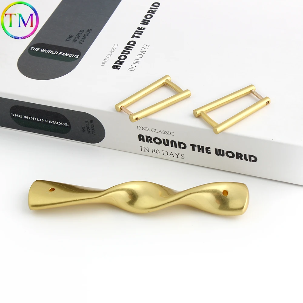 

1/3/5Sets 141x22mm Satin gold Metal Bags Handles Purse Frame With Screw Buckle For DIY Handbag Large Handle Replacement