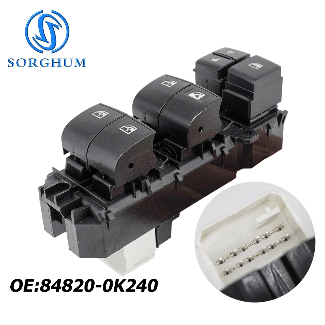 SORGHUM 84820-0K240 RHD Power Window Main Switch For TOYOTA HILUX REVO 2.4 CAMRY INNOVA FORTUNER VELLFIRE ALPHARD 2016 18Pins