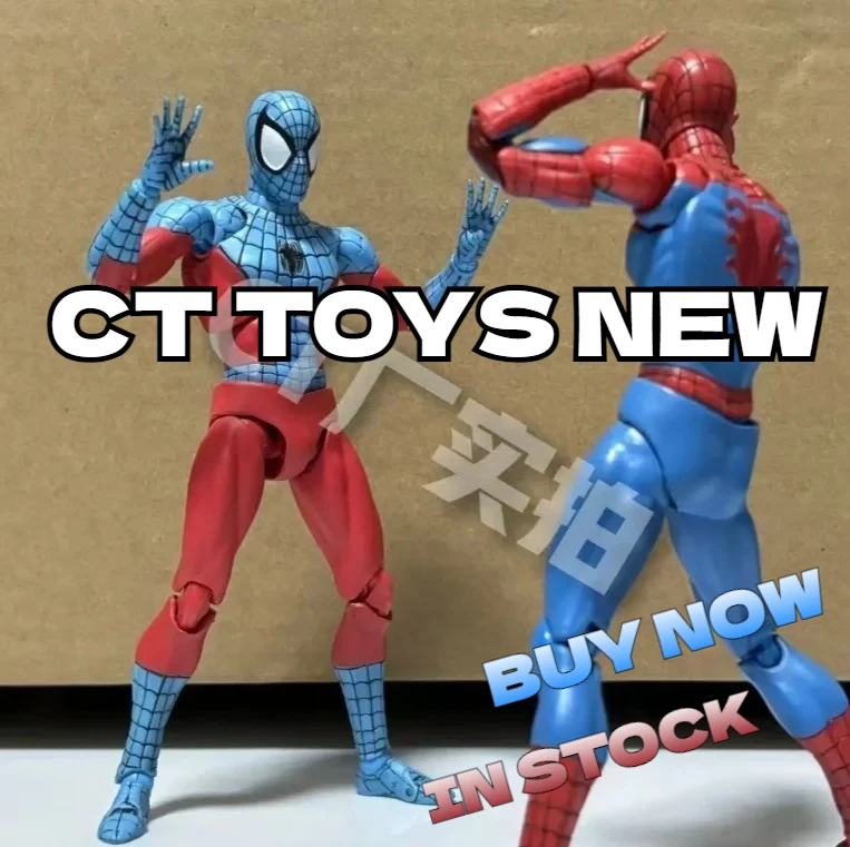 Ct Toys Spiderman Action Figure Mafex 190 Web Man Shf 2099 Miles Morales Anime Collectible Model Gifts For Collectors In Stock