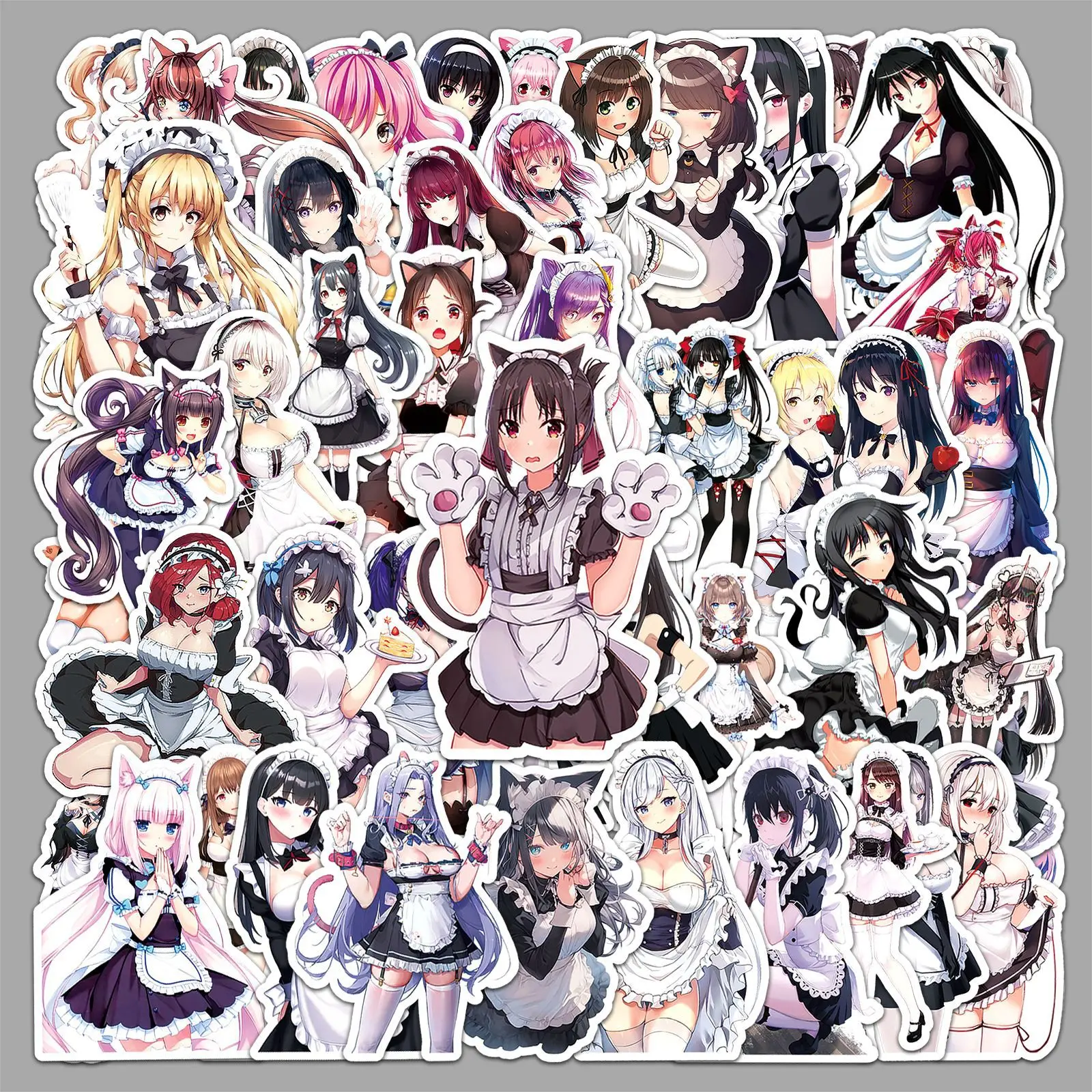 10/30/50PCS Anime Kawaii Maid Girl Stickers Cute Graffiti Decoration Laptop Motorcycle Refrigerator Luggage Waterproof Decal