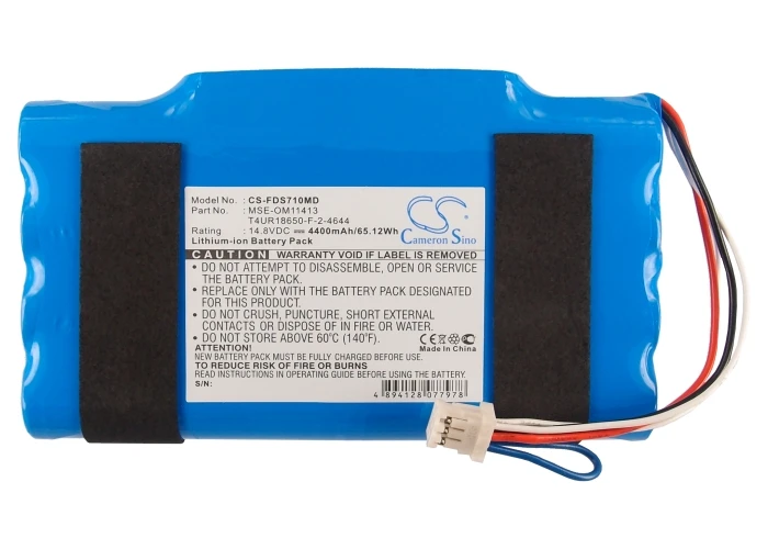 

GreenBatteryPowerCameronSino 4400mAh14.8V 65.12Wh Medical Li-ion Battery for Fukuda DenshiDS7100,T4UR18650-F-2-4644,MSE-OM11413